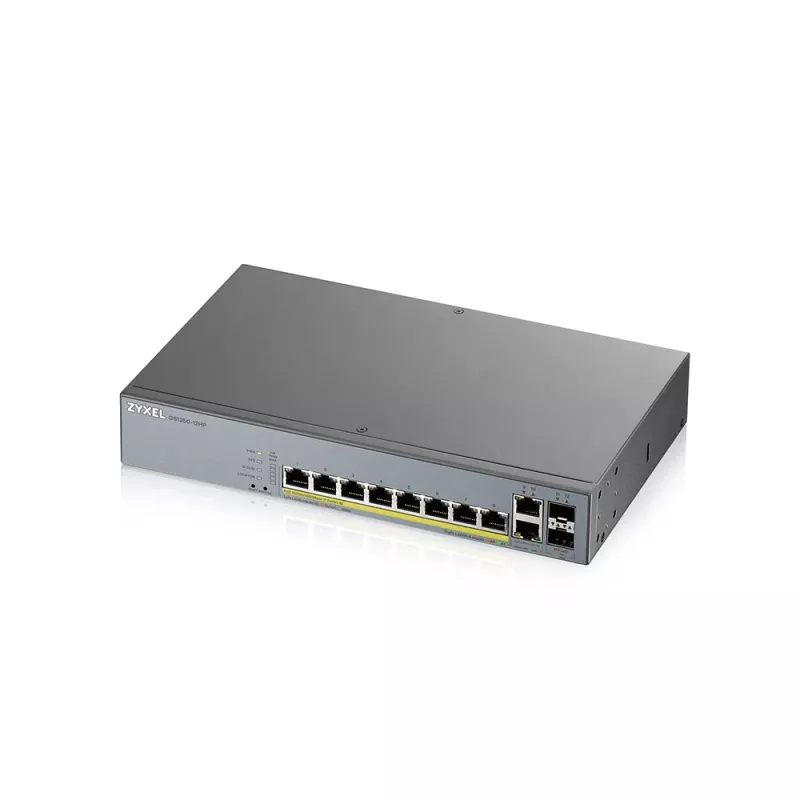 Zyxel GS1350-12HP-EU0101F tīkla komutators pārvaldāms L2 Gigabit Ethernet (10/100/1000) Power over Ethernet (PoE) pelēks