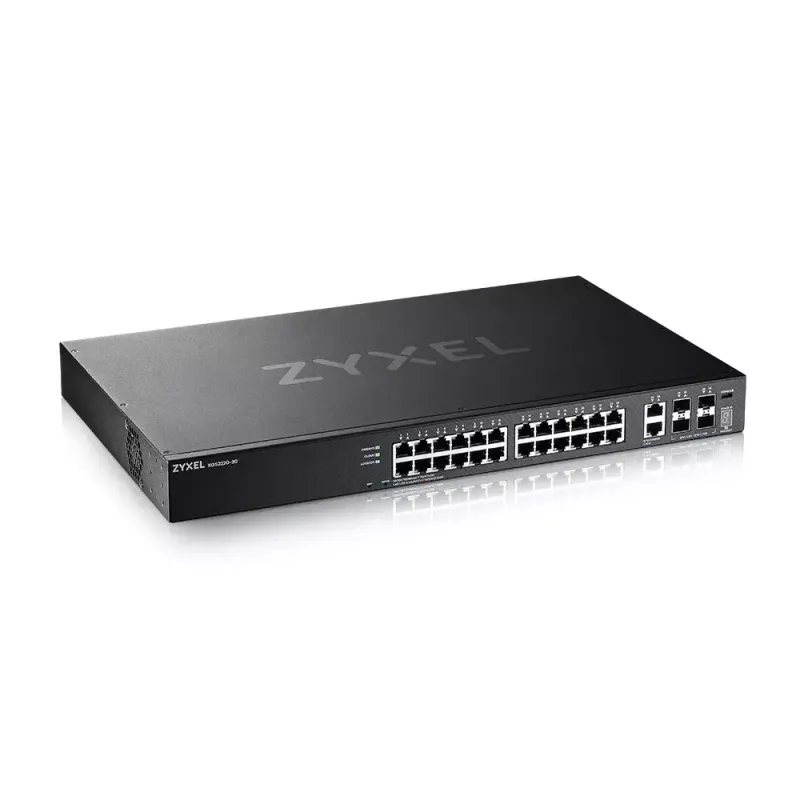 Zyxel XGS2220-30 pārvaldāms L3 Gigabit Ethernet (10/100/1000) melns