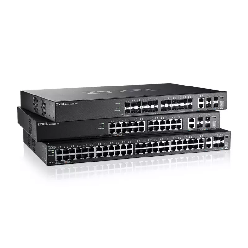 Zyxel XGS2220-30 pārvaldāms L3 Gigabit Ethernet (10/100/1000) melns
