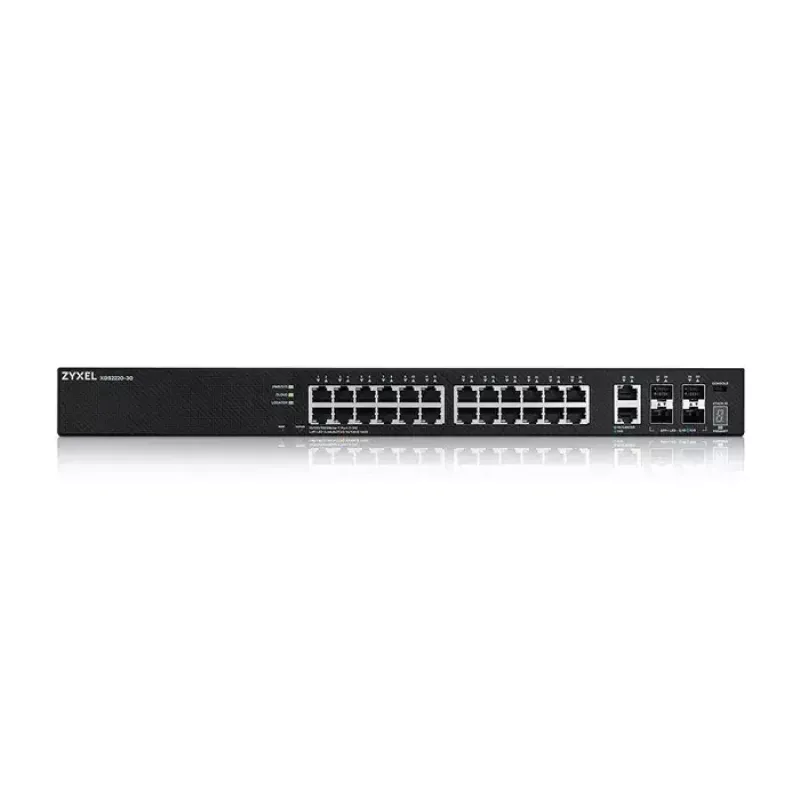 Zyxel XGS2220-30 pārvaldāms L3 Gigabit Ethernet (10/100/1000) melns