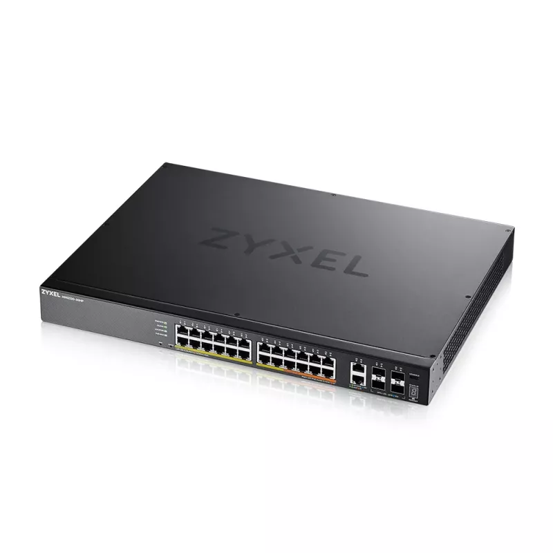 Zyxel XGS2220-30HP pārvaldīts L3 Gigabit Ethernet (10/100/1000) Power over Ethernet (PoE) melns