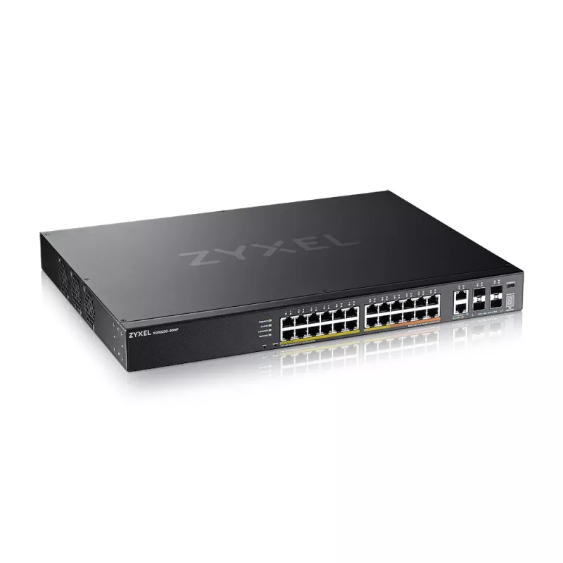 Zyxel XGS2220-30HP pārvaldīts L3 Gigabit Ethernet (10/100/1000) Power over Ethernet (PoE) melns