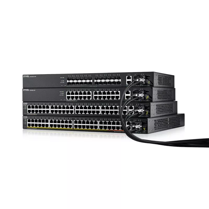 Zyxel XGS2220-30HP pārvaldīts L3 Gigabit Ethernet (10/100/1000) Power over Ethernet (PoE) melns
