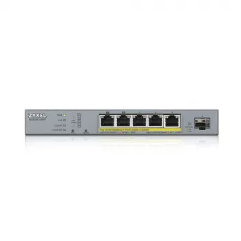 Zyxel GS1350-6HP-EU0101F tīkla slēdzis Pārvaldāms L2 Gigabit Ethernet (10/100/1000) Power over Ethernet (PoE) Pelēks