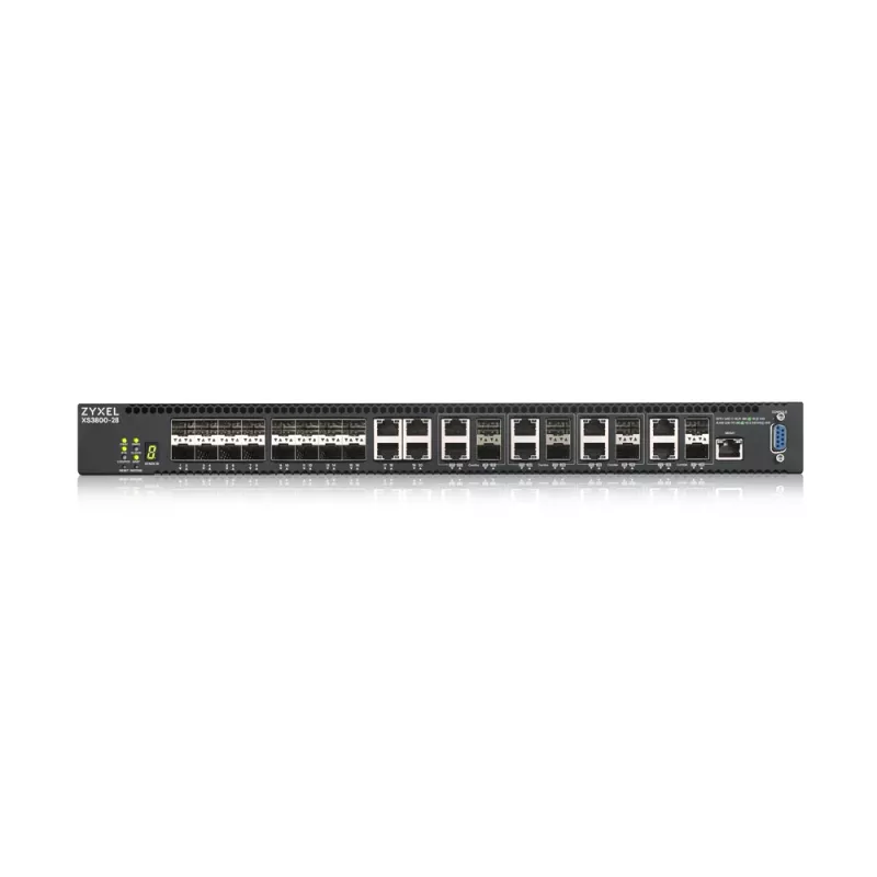 Zyxel XS3800-28 pārvaldāms L2+ 10G Ethernet (100/1000/10000) melns