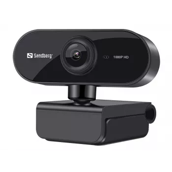 Sandberg USB Webcam Flex 1080P HD, 2 MP, 1920 x 1080 pikseļi, Full HD, 30 kadri/s, USB, Melns