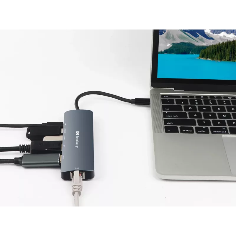 Sandberg USB-C 8K Display Dock USB 3.2 Gen 1 Type-C 100W Power Delivery