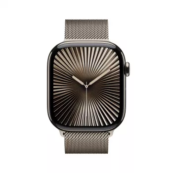 APPLE Watch Series 10 GPS + Cellular 46mm dabīgs titāna korpuss ar dabīgu Milanese cilpu - S/M