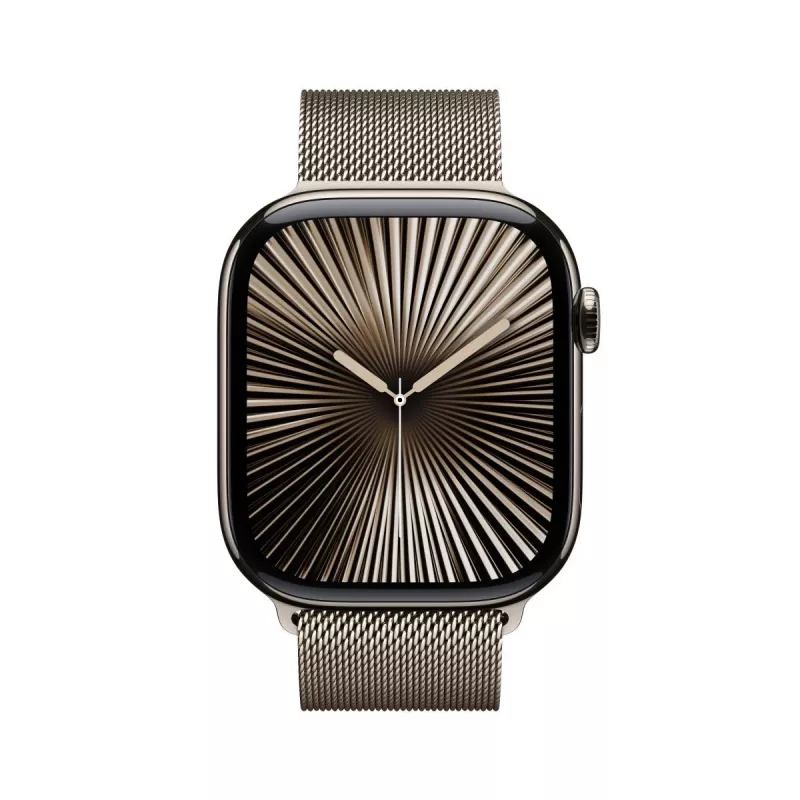 APPLE Watch Series 10 GPS + Cellular 46mm dabīgs titāna korpuss ar dabīgu Milanese cilpu - S/M
