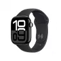 Viedpulkstenis Apple Watch Series 10 GPS 42mm Jet Black alumīnija korpuss ar Black Sport Siksniņu - S/M