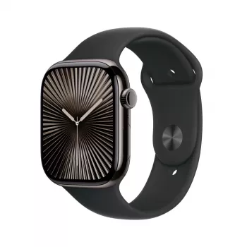 APPLE Watch Series 10 GPS + Cellular 46mm Slate Titanium korpuss ar Black Sport siksnu - M/L