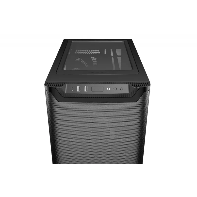 Datora korpuss bequiet! PURE BASE 501 Airflow Window MIDI Tower — ATX, rūdīts stikls, atbalsts 3x140/240 mm, 2x3,5 collu + 5x2,5 collu, USB-A x2, USB-C x1
