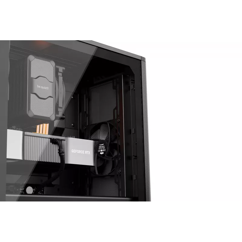 Datora korpuss bequiet! PURE BASE 501 Airflow Window MIDI Tower — ATX, rūdīts stikls, atbalsts 3x140/240 mm, 2x3,5 collu + 5x2,5 collu, USB-A x2, USB-C x1