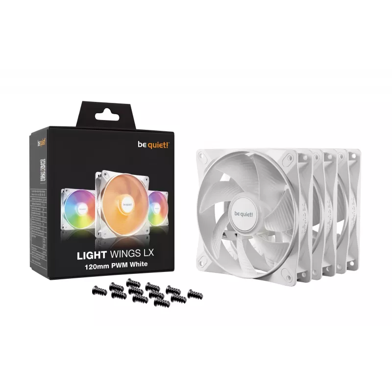 be quiet! LIGHT WINGS LX 120mm PWM 3 gab. balts datora korpusa ventilators 12 cm 3 gab.