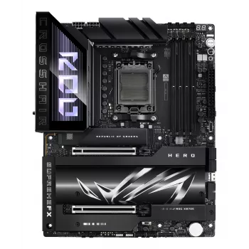 Mātesplate ASUS ROG CROSSHAIR X870E HERO — AMD X870E, Socket AM5, ATX, 4× DDR5 DIMM, 192GB, Wi‑Fi 7, Bluetooth 5.4