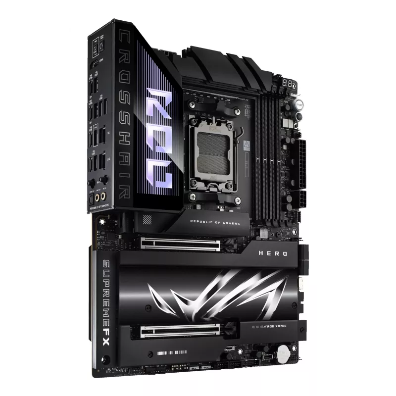 Mātesplate ASUS ROG CROSSHAIR X870E HERO — AMD X870E, Socket AM5, ATX, 4× DDR5 DIMM, 192GB, Wi‑Fi 7, Bluetooth 5.4
