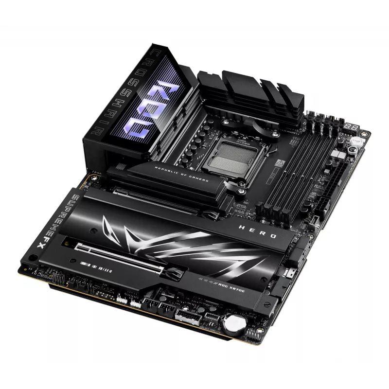 Mātesplate ASUS ROG CROSSHAIR X870E HERO — AMD X870E, Socket AM5, ATX, 4× DDR5 DIMM, 192GB, Wi‑Fi 7, Bluetooth 5.4