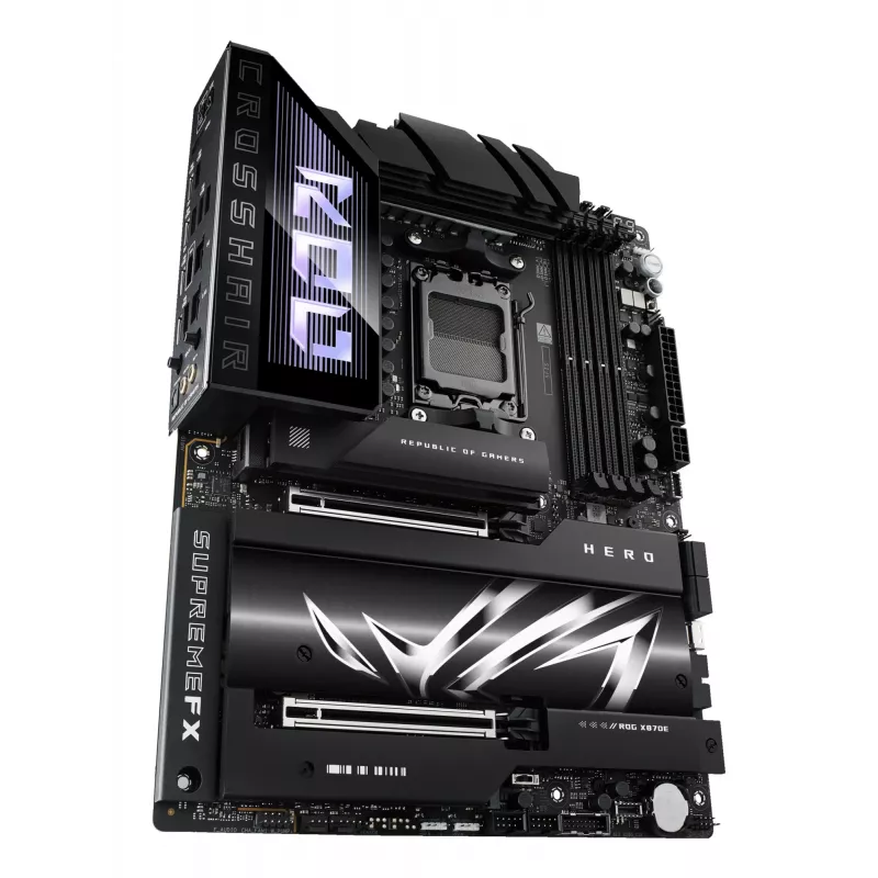 Mātesplate ASUS ROG CROSSHAIR X870E HERO — AMD X870E, Socket AM5, ATX, 4× DDR5 DIMM, 192GB, Wi‑Fi 7, Bluetooth 5.4
