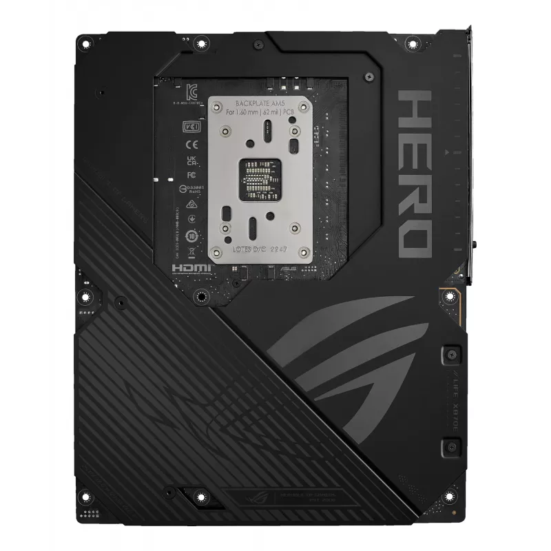 Mātesplate ASUS ROG CROSSHAIR X870E HERO — AMD X870E, Socket AM5, ATX, 4× DDR5 DIMM, 192GB, Wi‑Fi 7, Bluetooth 5.4