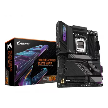 Mātesplate GIGABYTE X870E AORUS ELITE WIFI7 ATX, AMD X870E, Socket AM5, DDR5, 4x DIMM, Wi‑Fi 7, 2.5Gb LAN
