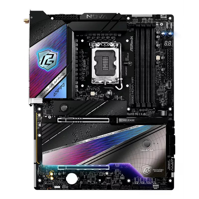 Mātesplate ASRock Z890 Nova WiFi LGA1851 Intel Z890 4 x DDR5 1 x HDMI 2.1 TMDS/FRL 8G 2 x Thunderbolt 4 ATX