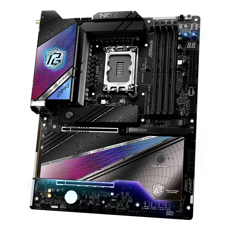 Mātesplate ASRock Z890 Nova WiFi LGA1851 Intel Z890 4 x DDR5 1 x HDMI 2.1 TMDS/FRL 8G 2 x Thunderbolt 4 ATX