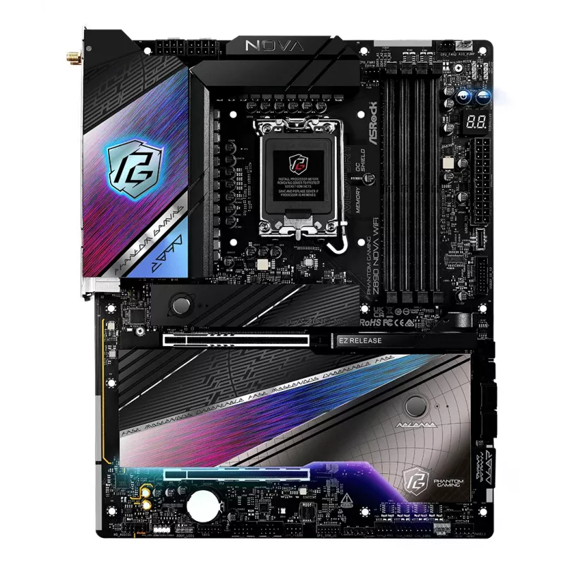 Mātesplate ASRock Z890 Nova WiFi LGA1851 Intel Z890 4 x DDR5 1 x HDMI 2.1 TMDS/FRL 8G 2 x Thunderbolt 4 ATX