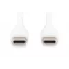 DIGITUS USB-C silikona uzlādes kabelis USB-C - USB-C USB 2.0 60W - 2m Balts