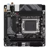 GIGABYTE B650I AX mātesplate - AMD Ryzen 9000 sērijas CPU, 5+2+1 fāžu VRM, līdz 6400MHz DDR5 (OC), 1xPCIe 4.0 M.2, 2.5GbE LAN, WIFI 6E, USB 3.2 Gen 2