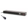 APC AP7921B strāvas sadales bloks (PDU) 8 maiņstrāvas kontaktligzdas 0U/1U melns