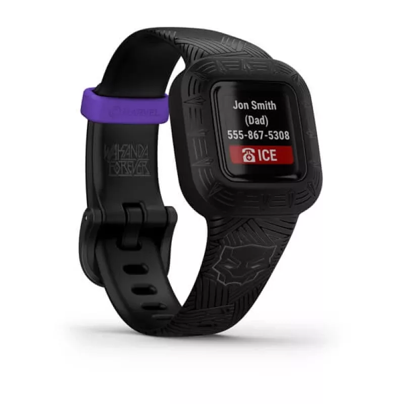 GARMIN INTERNATIONAL vívofit jr. 3 bērnu fitnesa aproce — Marvel Melns Panther