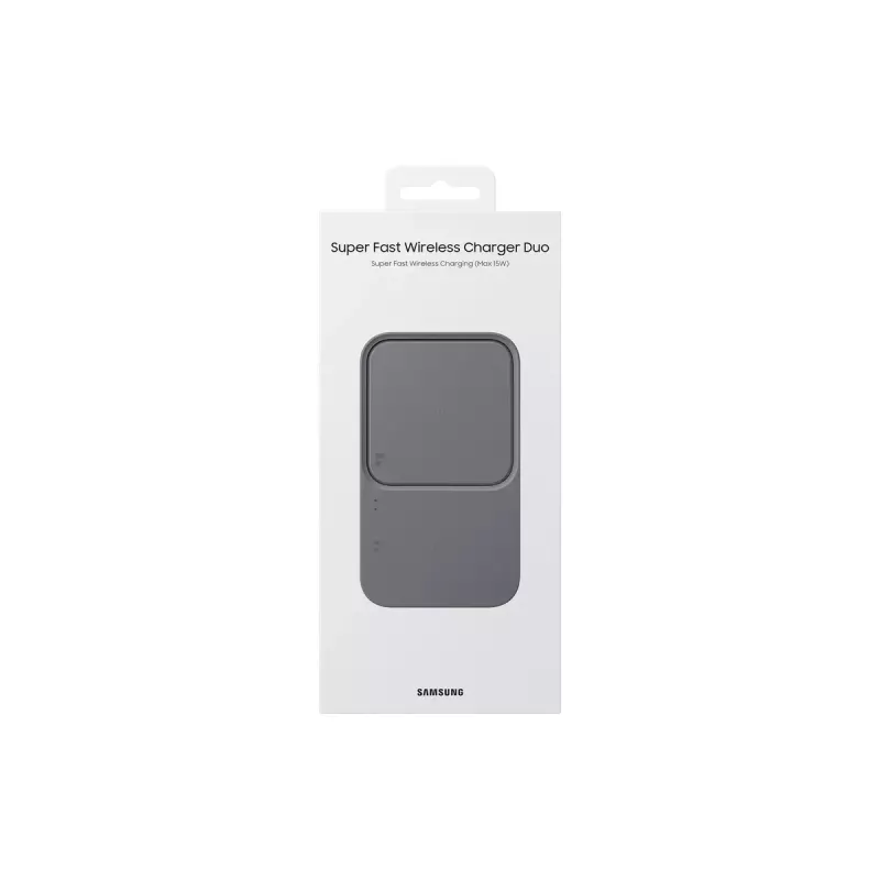 Bezvadu lādētājs Samsung EP-P5400, 15 W, pelēks, USB iekštelpu lādētājs, saderīgs ar austiņām, viedtālruņiem un viedpulksteņiem