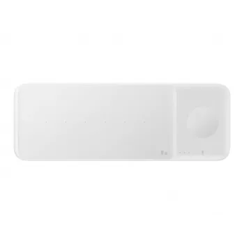 Samsung Wireless Charger Trio austiņām, viedtālrunim, viedpulkstenim balts USB bezvadu uzlāde Ātra uzlāde Iekštelpām