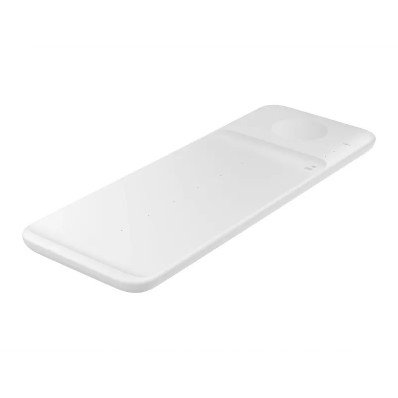 Samsung Wireless Charger Trio austiņām, viedtālrunim, viedpulkstenim balts USB bezvadu uzlāde Ātra uzlāde Iekštelpām