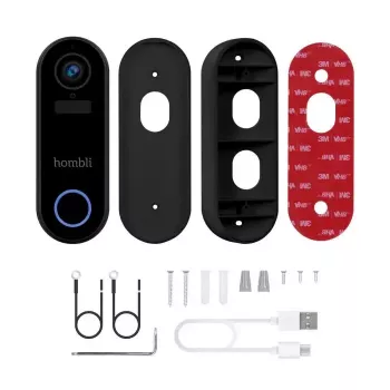 Smart Doorbell Hombli Pack Melns balta IP65 Wireless 1080p