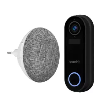 Smart Doorbell Hombli Pack Melns balta IP65 Wireless 1080p