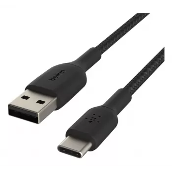 USB kabelis Belkin CAB002BT1MBK 1 m USB A uz USB C Melns