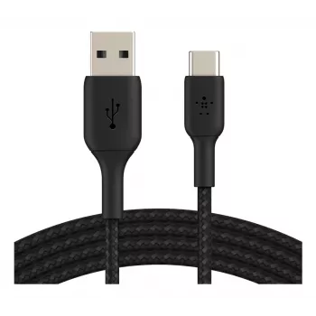 USB kabelis Belkin CAB002BT1MBK 1 m USB A uz USB C Melns