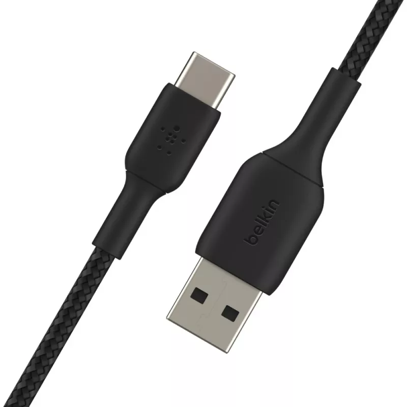 USB kabelis Belkin CAB002BT1MBK 1 m USB A uz USB C Melns
