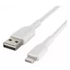 BELKIN Lightning uz USB-A kabelis, pīts, 1 m, balts