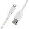 BELKIN Lightning uz USB-A kabelis, pīts, 1 m, balts