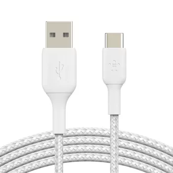 USB kabelis Belkin BoostCharge CAB002BT2MWH 2m USB A uz USB C balts