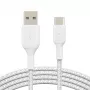 USB kabelis Belkin BoostCharge CAB002BT2MWH 2m USB A uz USB C balts