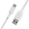 USB kabelis Belkin BoostCharge CAB002BT2MWH 2m USB A uz USB C balts