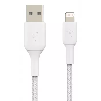 BELKIN Lightning uz USB-A kabelis, pīts, 2 m, balts