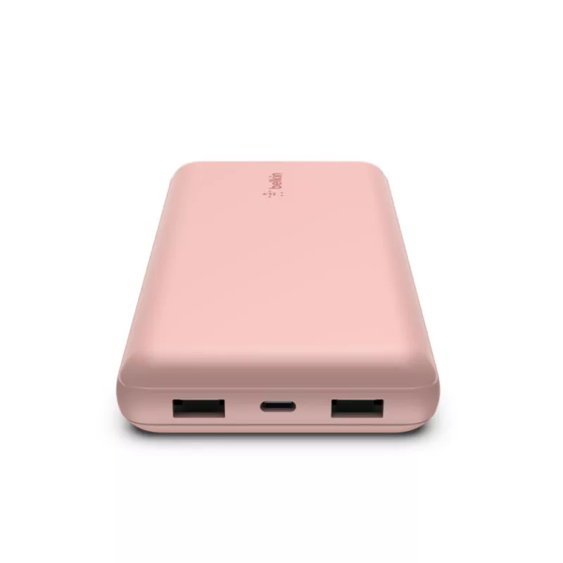 BELKIN Power Bank 20k USB-a un USB-c 15w Rozā