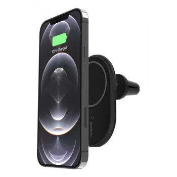 Mobilās ierīces lādētājs Belkin WIC004BTBK-NC Auto Wireless Fast charging Melns