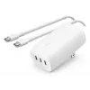 BELKIN Wall Charger - Boostcharge - USB-c 3-port Charger - With Pps 67w - balta