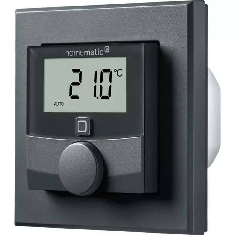 Sienas termostats HomeMatic HmIP-BWTH-A Antracīts 230 V — telpas temperatūras regulators, darbināms no tīkla