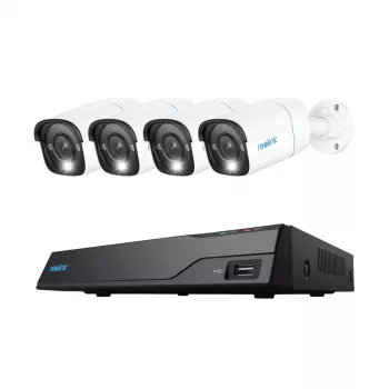 Reolink NVS8-8MB4 (PS4KB01-8) PoE videonovērošanas komplekts, 8 kanālu NVR ar 2 TB HDD + 4 kameras, 8 MP 4K (3840x2160)